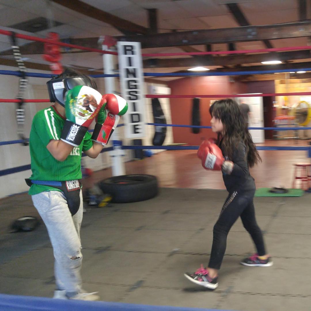 Youth boxing practice in the Port City ring